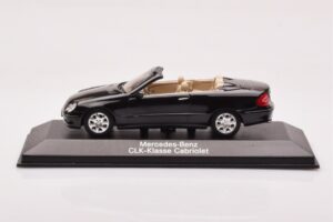 Mercedes CLK A209 Kabriolet Obsidian Črn Metalik Minichamps 1:43