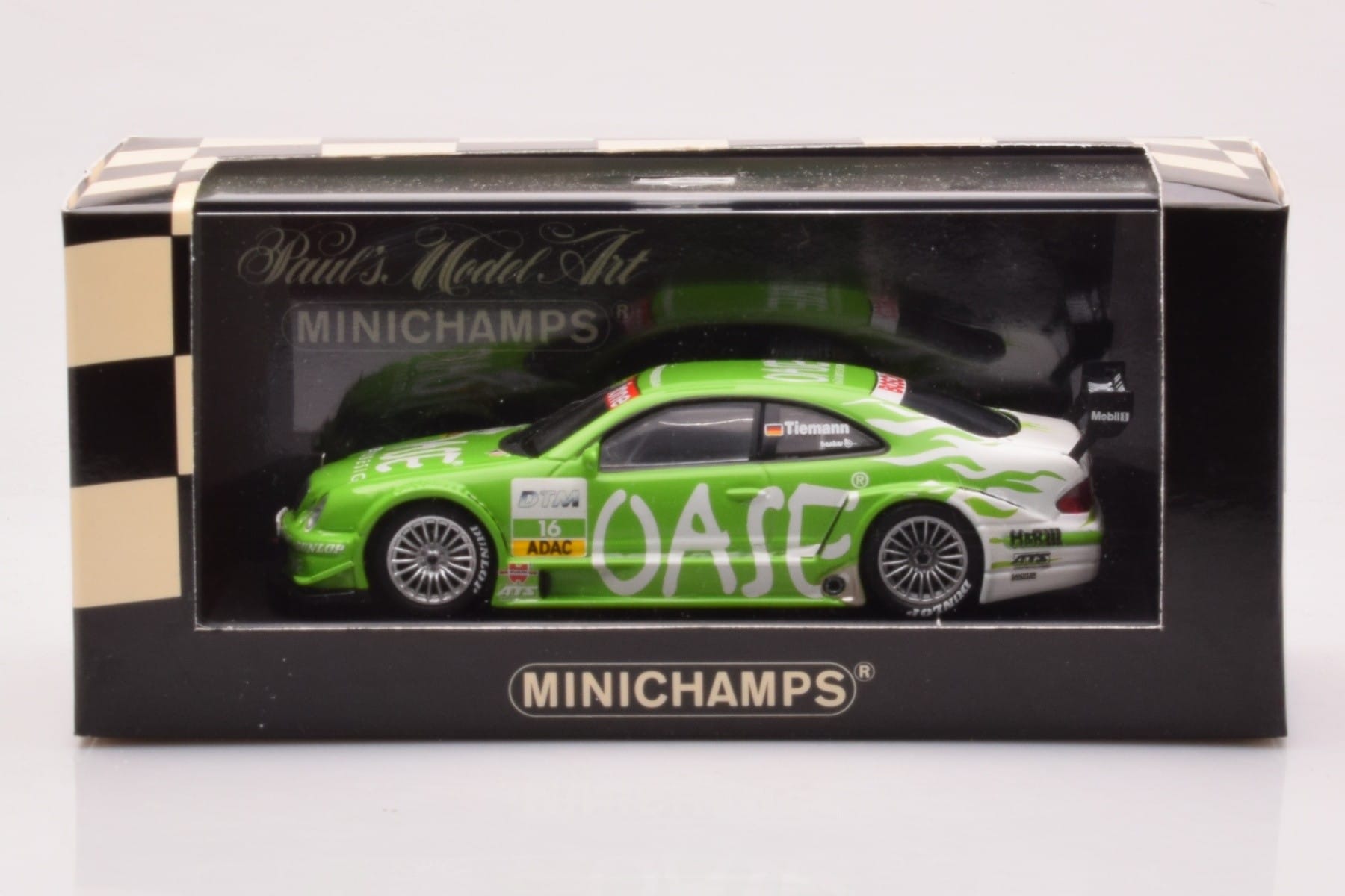 Mercedes CLK DTM Team OASE AMG #16 M. Tiemann DTM 2001 Minichamps 1:43 400023116 Kovina – slika 4 od 4