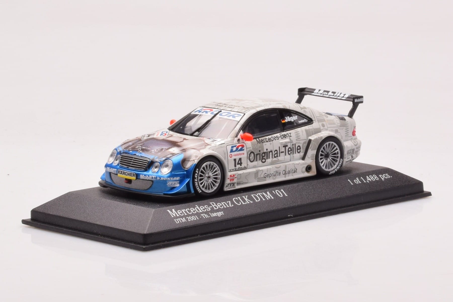 Mercedes CLK DTM Team Persson #14 Jaeger DTM 2001 Minichamps 1:43 400013714 Kovina – slika 2 od 4