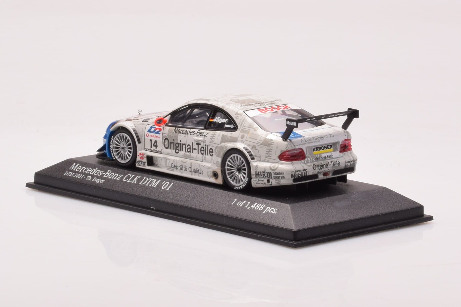 Mercedes CLK DTM Team Persson #14 Jaeger DTM 2001 Minichamps 1:43 400013714 Kovina – slika 3 od 4