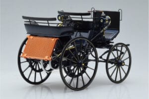 Mercedes Daimler Motorkutsche Temno Modra Norev 1:18 183700 Kovina – slika 2 od 6