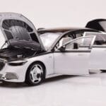 Mercedes Maybach S680 W223 Obsidian Črn Diamond Bel Almost Real 1:18 820121 - image 2 of 7