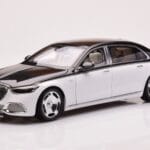 Mercedes Maybach S680 W223 Obsidian Črn Diamond Bel Almost Real 1:18 820121