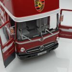 Mercedes O317 Porsche Transporter Rdeč CMR 1:18 - image 6 of 12