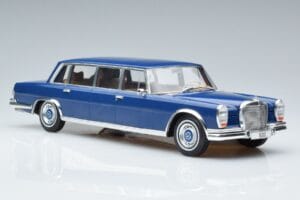 Mercedes S-Class 600 W100 LWB Pullman Temno Moder MCG 1:18 MCG18189 Kovina – slika 4 od 6