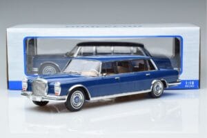 Mercedes S-Class 600 W100 LWB Pullman Temno Moder MCG 1:18 MCG18189 Kovina – slika 6 od 6