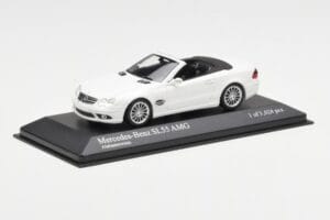 Mercedes SL 55 AMG R230 Bela Minichamps 1:43 400036170 Kovina – slika 2 od 4