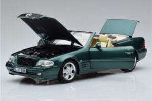 Mercedes SL500 R129 Zelena Metalik Norev 1:18 183753 Kovina – slika 2 od 8