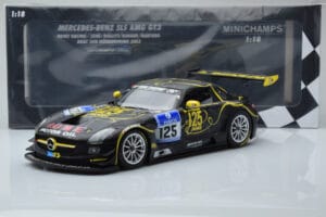 Mercedes SLS AMG GT3 Rowe Racing #125 Zehe / Bullitt / Renger / Hartung ADAC 24 Hours of Nurburgring 2013 Minichamps 1:18 151 – slika 6 od 6