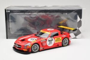 Mercedes SLS AMG GT3 #35 Team Black Falcon T. Heyer / Jafer / Lemeret 24 Hours of Spa 2011 Minichamps 1:18 151113135 Kovina – slika 6 od 6