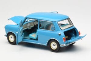 Morris Mini Minor Moder Kyosho 1:18 08964BL Kovina – slika 5 od 8