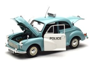 Morris Minor Policija Modra & Bela Minichamps 1:18 150137090 Kovina – slika 2 od 8