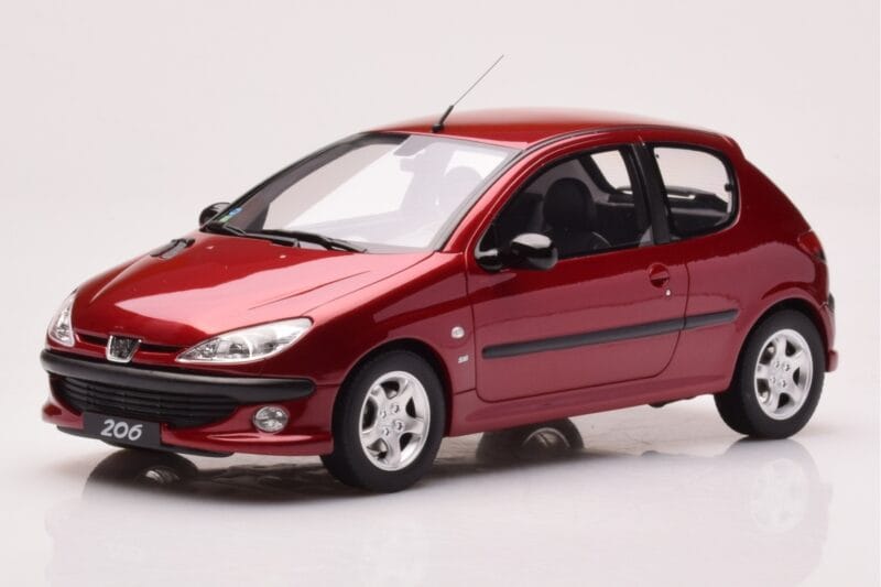 Peugeot 206 S16 Rdeč Otto 1:18