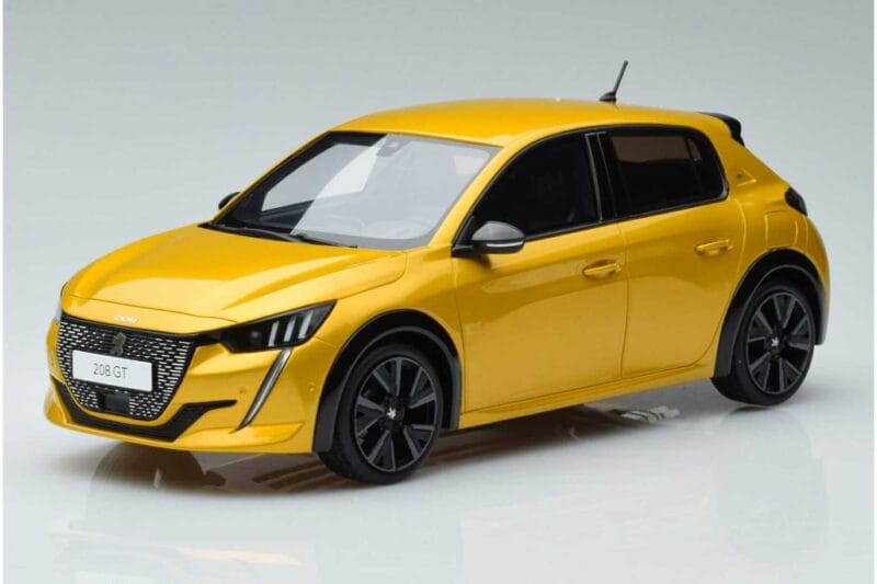 Peugeot 208 GT Line Rumena Otto 1:18 OT930 Smola
