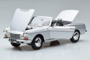 Peugeot 404 Kabriolet Srebrna Norev 1:18 184835 Kovina – slika 2 od 8