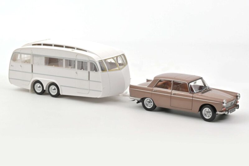 Peugeot 404 S Počitniškim Priklopnikom Henon Norev 1:18 184837 Kovina