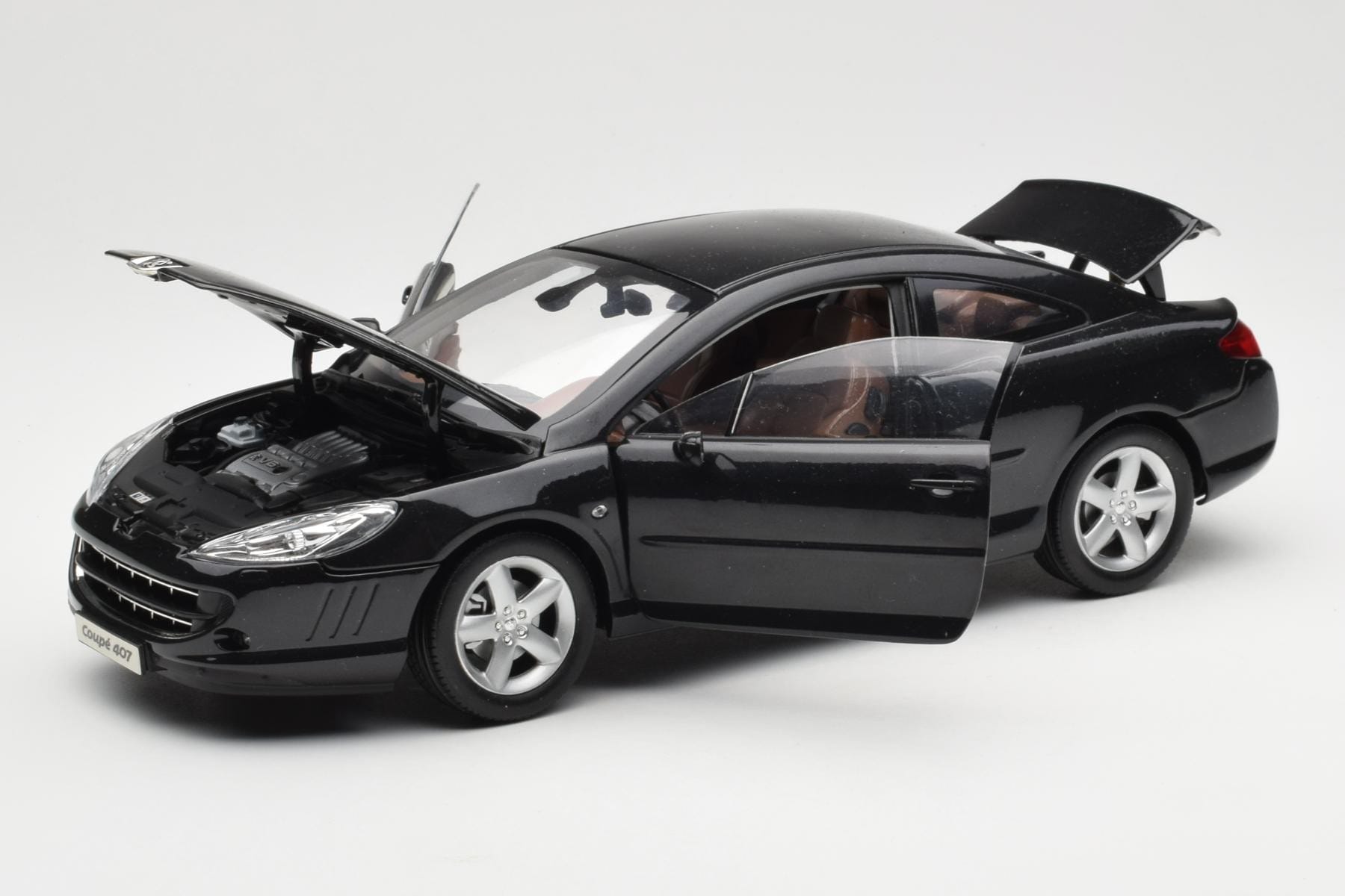Peugeot 407 Coupe Črn Norev 1:18 184752 Kovina – slika 2 od 8