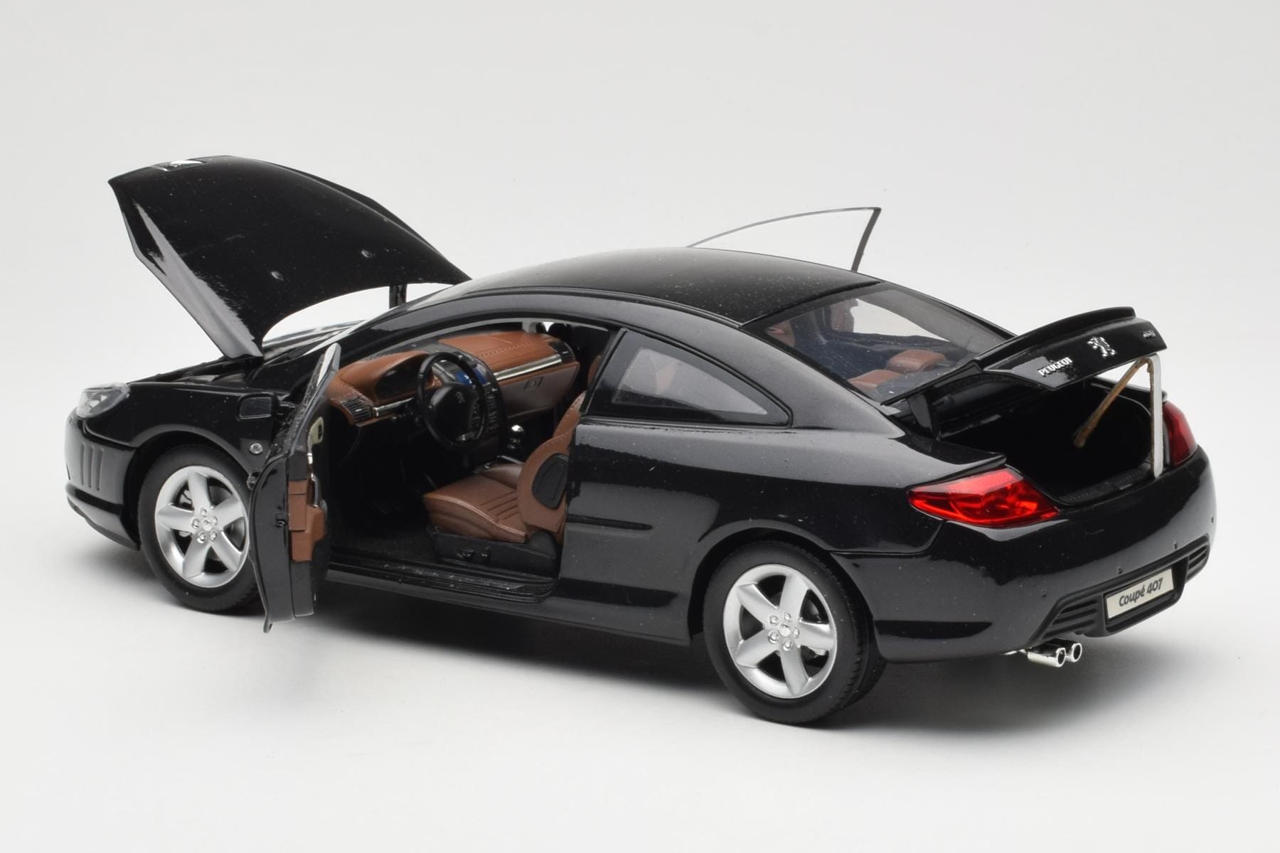 Peugeot 407 Coupe Črn Norev 1:18 184752 Kovina – slika 5 od 8