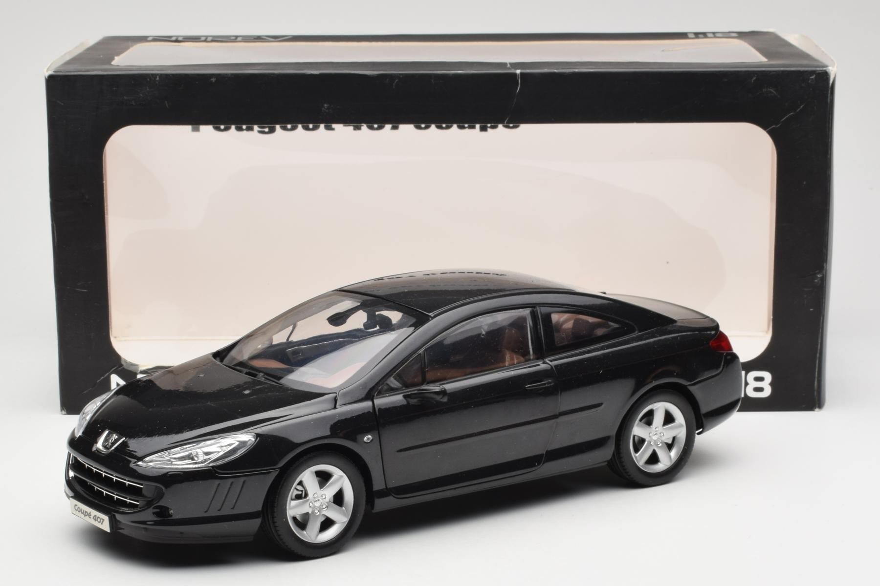 Peugeot 407 Coupe Črn Norev 1:18 184752 Kovina – slika 8 od 8