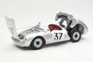 Porsche 550 RS Spyder #37 H. Polensky / R. von Frankenberg 24 Hours of Le Mans 1955 Schuco 1:18 450033400 Kovina – slika 2 od 8
