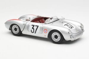 Porsche 550 RS Spyder #37 H. Polensky / R. von Frankenberg 24 Hours of Le Mans 1955 Schuco 1:18 450033400 Kovina – slika 6 od 8