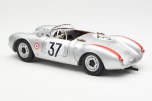 Porsche 550 RS Spyder #37 H. Polensky / R. von Frankenberg 24 Hours of Le Mans 1955 Schuco 1:18 450033400 Kovina – slika 7 od 8