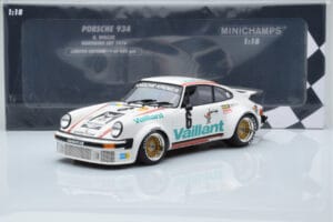 Porsche 911 934 Vaillant #6 B. Wollek Norisring EGT 1976 Minichamps 1:18 155766496 Kovina – slika 6 od 6