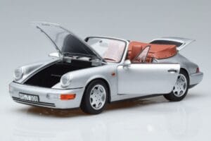 Porsche 911 964 Carrera 2 Kabriolet Srebrn Norev 1:18 187330 Kovina – slika 2 od 7