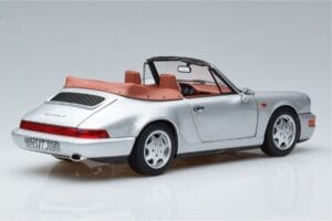 Porsche 911 964 Carrera 2 Kabriolet Srebrn Norev 1:18 187330 Kovina – slika 3 od 7