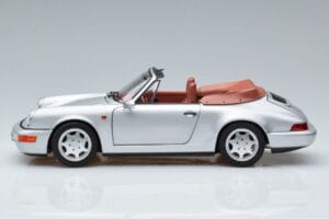 Porsche 911 964 Carrera 2 Kabriolet Srebrn Norev 1:18 187330 Kovina – slika 4 od 7