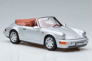 Porsche 911 964 Carrera 2 Kabriolet Srebrn Norev 1:18 187330 Kovina – slika 5 od 7