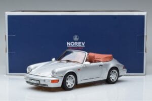 Porsche 911 964 Carrera 2 Kabriolet Srebrn Norev 1:18 187330 Kovina – slika 7 od 7
