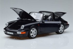 Porsche 911 964 Carrera 4 Targa Modra Norev 1:18 187340 Kovina – slika 2 od 8