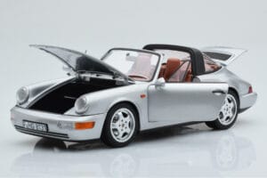 Porsche 911 964 Carrera 4 Targa Polar Srebrna Norev 1:18 187342 Kovina – slika 2 od 9