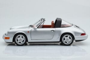 Porsche 911 964 Carrera 4 Targa Polar Srebrna Norev 1:18 187342 Kovina – slika 6 od 9