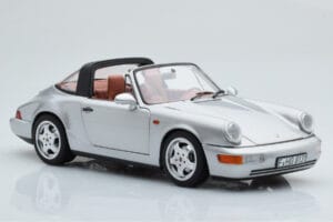 Porsche 911 964 Carrera 4 Targa Polar Srebrna Norev 1:18 187342 Kovina – slika 7 od 9