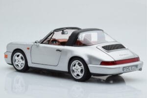 Porsche 911 964 Carrera 4 Targa Polar Srebrna Norev 1:18 187342 Kovina – slika 8 od 9
