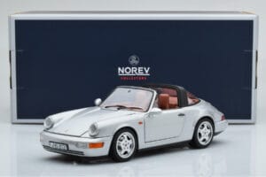 Porsche 911 964 Carrera 4 Targa Polar Srebrna Norev 1:18 187342 Kovina – slika 9 od 9