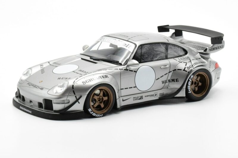 Porsche 911 993 RWB Srebrna Phantom Asia Edition GT Spirit 1:18 CLDC017 Smola