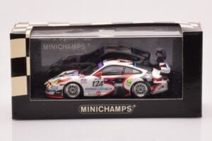 Porsche 911 997 GT3 Cup #124 Mattheus / Geoffroy / Vanbellingen / Fumal 24 Hours of Spa 2005 Minichamps 1:43 400056224 Kovina – slika 4 od 4
