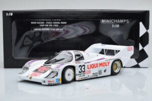 Porsche 956K Liqui Moly Brun Racing #33 H-J. Stuck / H. Grohs / W. Brun 1000km Spa 1983 Minichamps 1:18 155836633 Kovina – slika 6 od 6