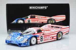 Porsche 956L Spirit of America #8 G. Follmer / J. Morton / K. Miller 24 Hours of Le Mans 1986 Minichamps 1:18 180866508 Kovin – slika 8 od 8