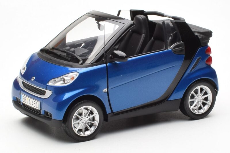Smart Fortwo 451 Cabrio Modra & Črna Minichamps 1:18