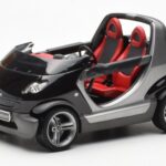 Smart Fortwo Crossblade Kabriolet Srebrna Črna Kyosho 1:18