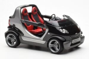 Smart Fortwo Crossblade Kabriolet Srebrna Črna Kyosho 1:18 13440 Kovina – slika 4 od 6