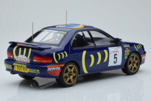 Subaru Impreza 555 #5 C. Sainz / L. Moya Tour de Corse 1995 IXO 1:18 18RMC063A Kovina – slika 2 od 6