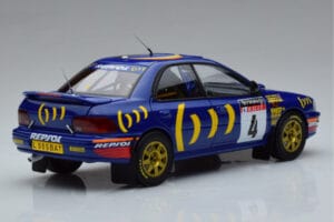 Subaru Impreza #4 C. McRae / D. Ringer Winner RAC Rally 1994 Kyosho 1:18 08962A Kovina – slika 3 od 9