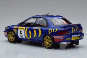 Subaru Impreza #5 C. Sainz / L. Moya 2nd Place Rally Monte Carlo 1995 Kyosho 1:18 08962B Kovina – slika 6 od 9