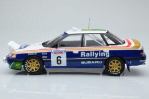 Subaru Legacy RS Night Version #6 M. Alen / I. Kivimaki RAC Rally 1991 IXO 1:18 18RMC080A Kovina – slika 3 od 6