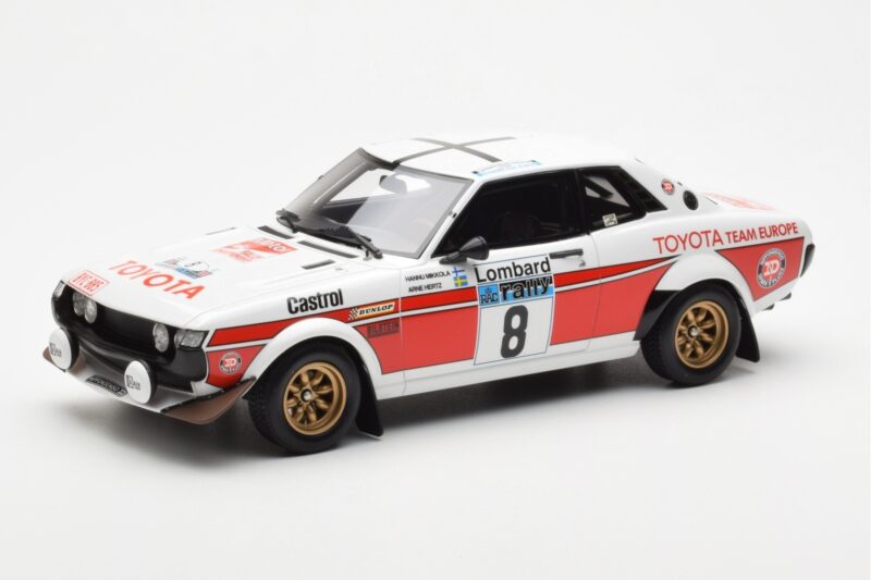 Toyota Celica 2000 GT RA21 #8 H. Mikkola / A. Hertz Lombard RAC Rally 1977 Otto 1:18